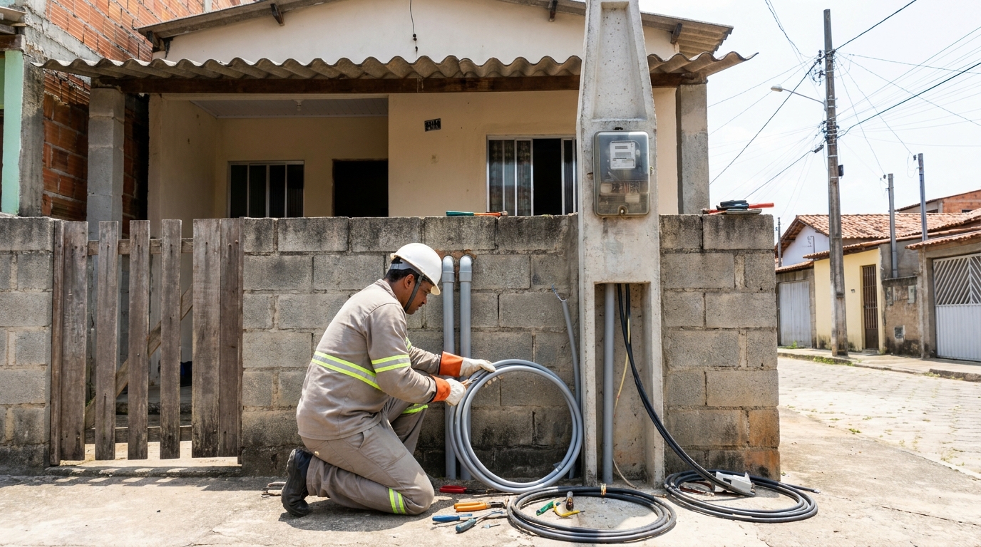 Instalacao de padrao de energia residencial em Fortaleza‑CE