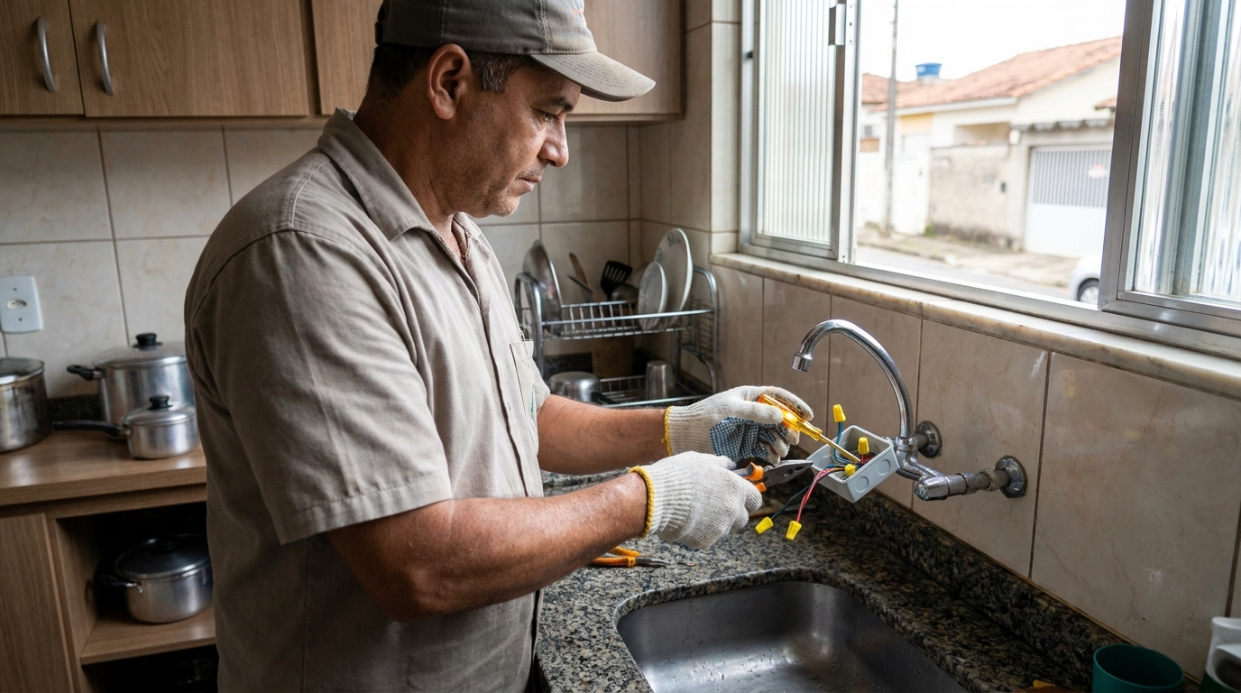 Instalacao de torneira eletrica profissional em Fortaleza‑CE